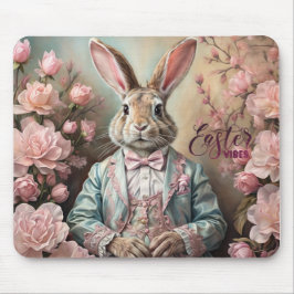 Osterhase im Retro-Frühlingsstil Mousepad