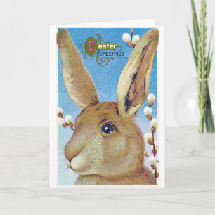 Osterhase im Vintage-Stil Karte
