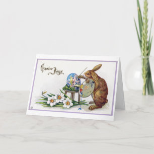 Osterhase im Vintage-Stil Karte