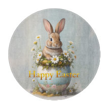 Osterhase im Vintage-Stil mit Gänseblümchen
