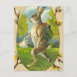 Osterhase im Vintage-Stil Postkarte