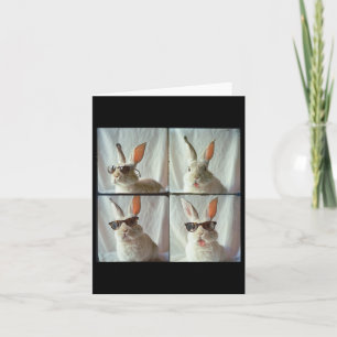 Osterhase im Vintagen Foto Karte