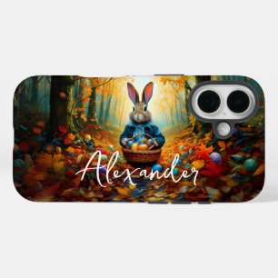 Osterhase im Wald iPhone 16 Hülle