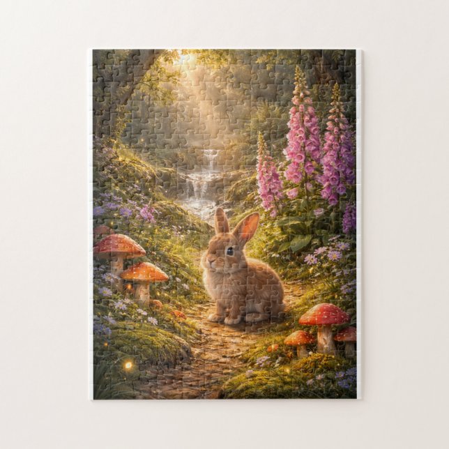 Osterhase im Wald Puzzle (Vertikal)