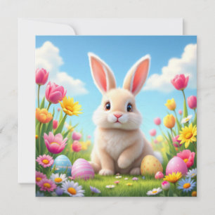 Osterhase in der Blume Wiese Feiertagskarte