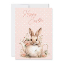 Osterhase in einer Teekanne Frohe Ostern 