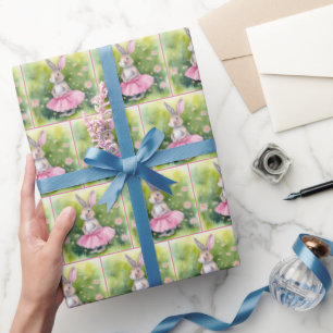 Osterhase in rosa Tutu Geschenkpapier
