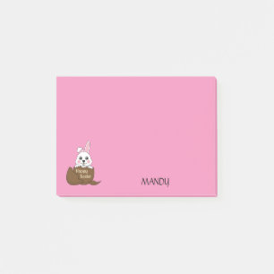 Osterhase in Schokoladenei Frohe Ostern Personal Post-it Klebezettel