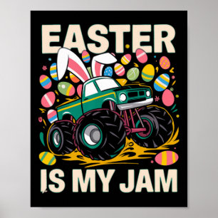 Osterhase ist mein Ding Truck Ostereier Kinder Jun Poster