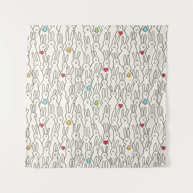 Osterhase: Joyful Seamless Fun. Wandteppich (Vorderseite)