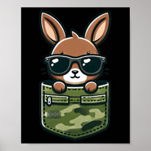 Osterhase Kaninchen Sonnenbrille Tasche T-Shirt Ju Poster