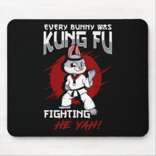Osterhase Karate Jeder Hase war Kung Fu Kampf Mousepad