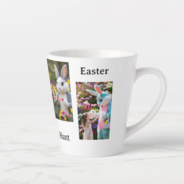 Osterhase & Kind 4 Fotos Milchtasse (Rechts)