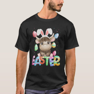 Osterhase Kuh Oster Highland Rind T-Shirt