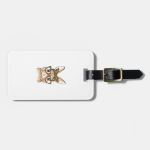 Osterhase Leopard Brille Bandana Hase Frauen  Gepäckanhänger