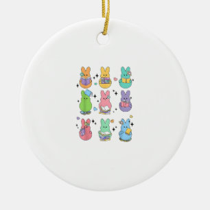 Osterhase liest Bücher Ostertag Bibliothekar Lehre Keramik Ornament