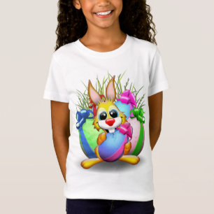 Osterhase Lustiger und niedlicher Charakterbeißt i T-Shirt