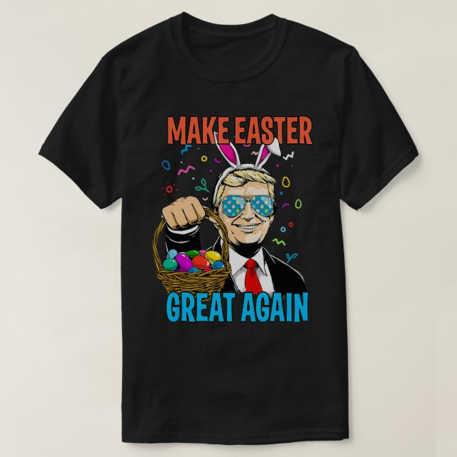 Osterhase macht Ostern wieder groß Eggenjagd T-Shirt (Design vorne)