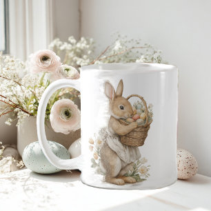 Osterhase mit Blumen und Ostereiern Kaffeetasse
