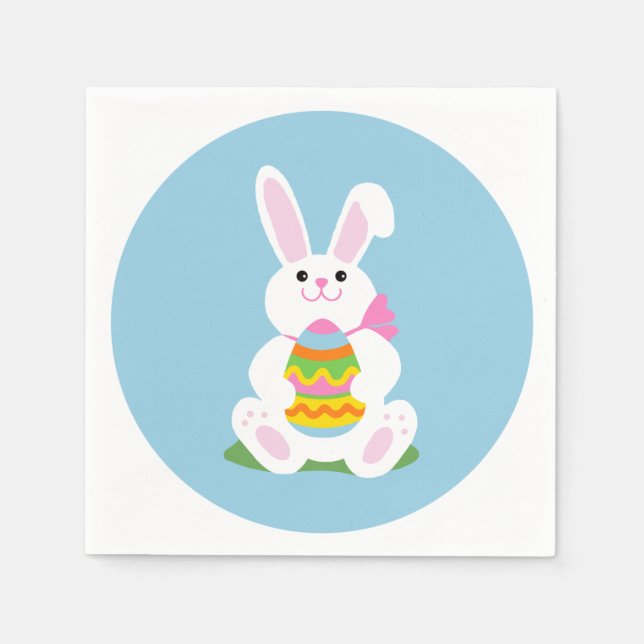 Osterhase mit Ei | Lunch Serviette (Vorderseite)