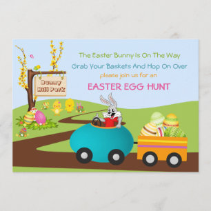 Osterhase mit Eierkarpfen Einladung