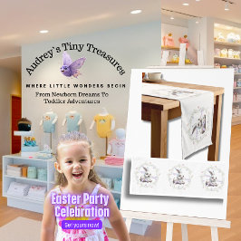 Osterhase mit Eierkörbchen Großer Tischläufer