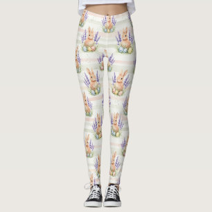 Osterhase mit Eiern Frühling Pastell-Muster (10) Leggings