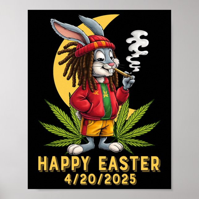 Osterhase mit gemeinsamem Ostern 2 Poster (Vorne)