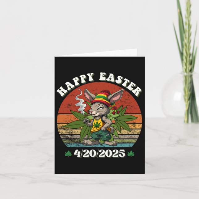 Osterhase mit gemeinsamen Ostertag 4 Karte (Vorderseite)