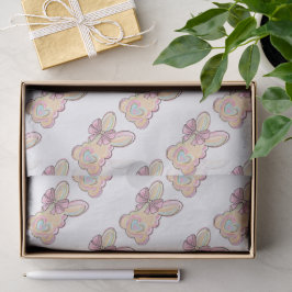 Osterhase mit Herz und Schleife Seidenpapier