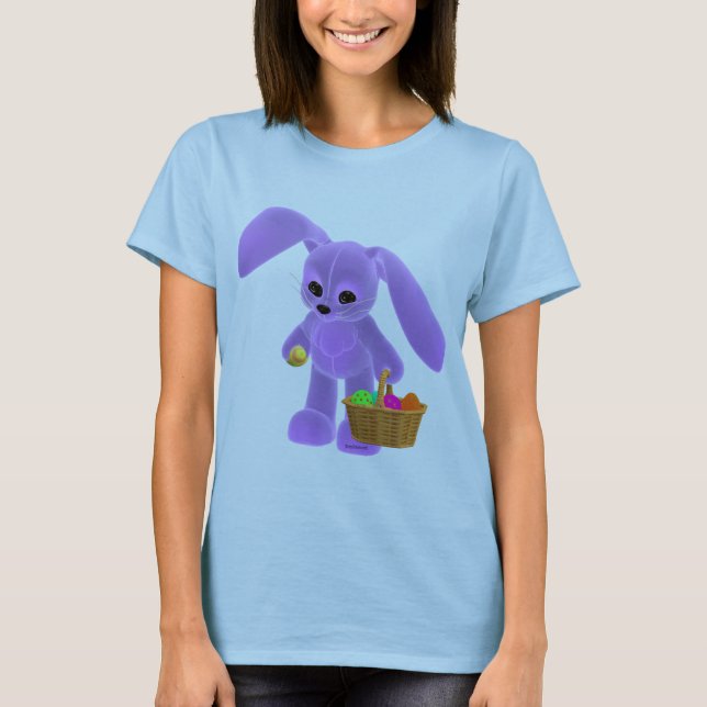 Osterhase mit Korb T-Shirt (Vorderseite)