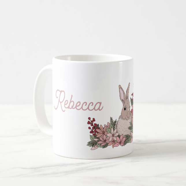 Osterhase mit Namensklasse Kaffeetasse (Vorderseite Links)