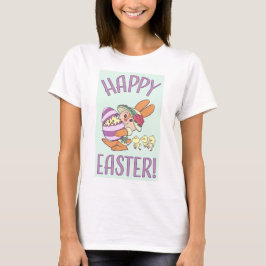 Osterhase mit Ostereier und drei Küken T-Shirt