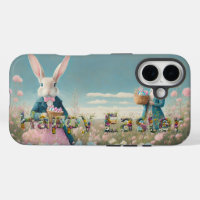 Osterhase mit Ostereiern Happy Osterfest