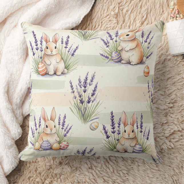 Osterhase mit Ostern Pastellmuster (3) Kissen (Decke)