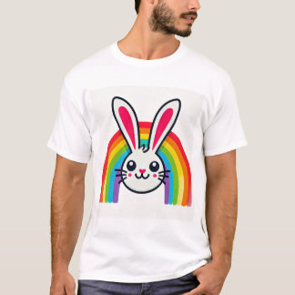 Osterhase mit Regenbogen T-Shirt