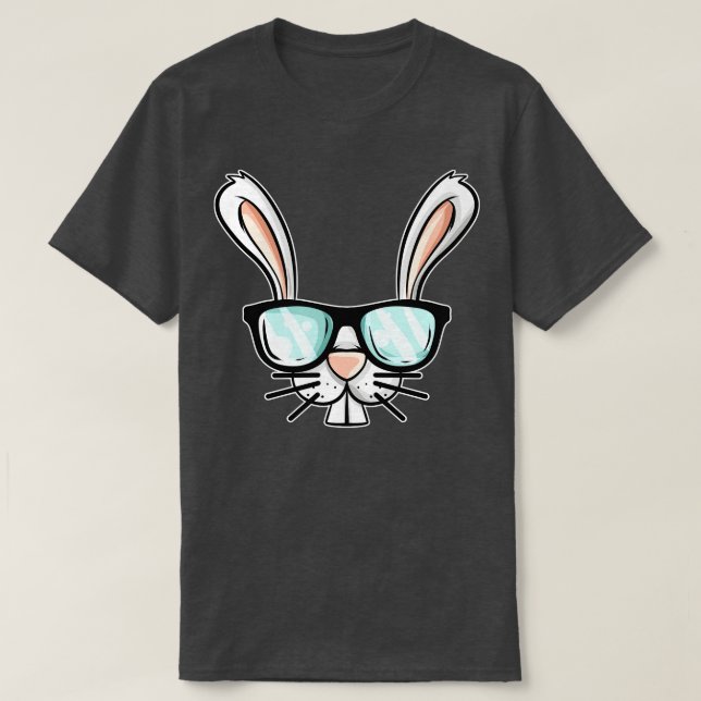 Osterhase mit Sonnenbrille Osterkostüm T-Shirt (Design vorne)