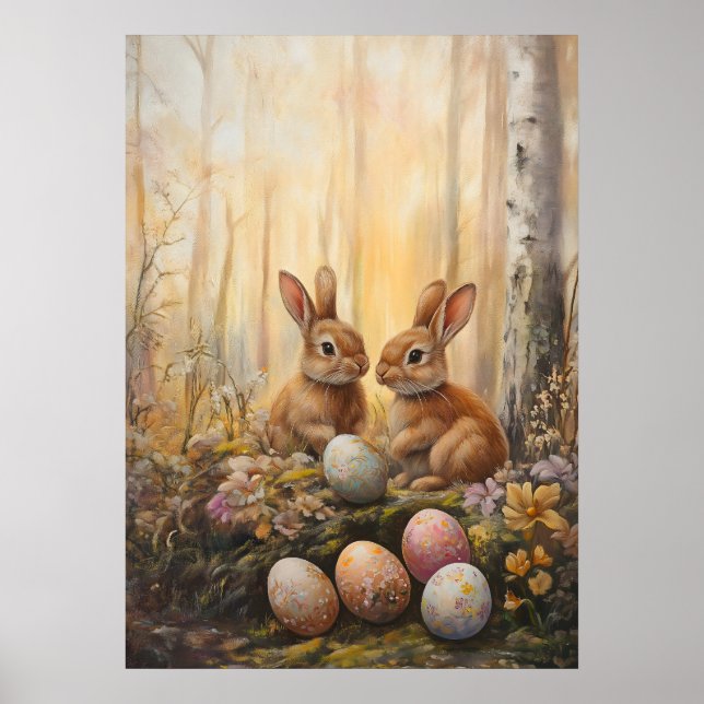 Osterhase Niedlich Poster (Vorne)