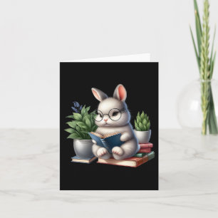 Osterhase Niedliche Bunny Book Lovers Paradies Karte