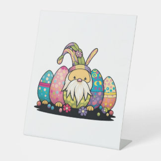 Osterhase Niedlicher Frühling Ostereier Jagen Sockelschild