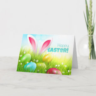 Osterhase Osterei Blumen Ostern Karte