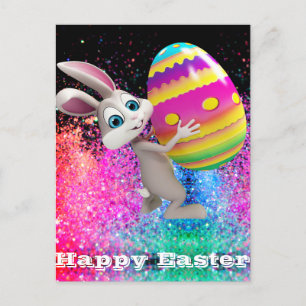 Osterhase Osterei Glanz Frohe Ostern Postkarte