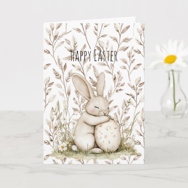 Osterhase Osterei   Karte (Kleine Pflanze)