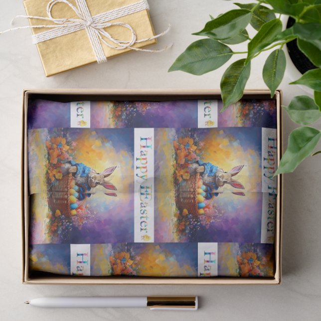 Osterhase Osterei Korb Seidenpapier (Geschenk)