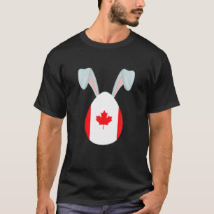 Osterhase Ostereier Kanadische Flagge Happy Oster T-Shirt
