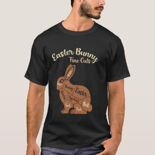 Osterhase Ostern 2025 Feine Schnitte Diagramm Lieb T-Shirt