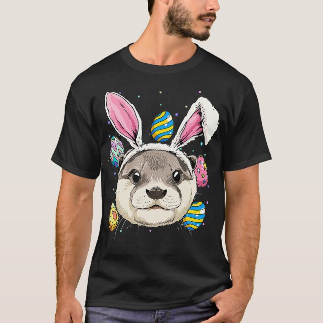 Osterhase Otter Funny Ostern Otter Geschenke T-Shirt (Vorderseite)