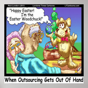 Osterhase Outsourcing Lustiges Poster