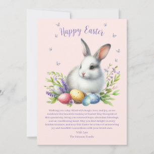 Osterhase personalisiert, Aquarell Feiertagskarte