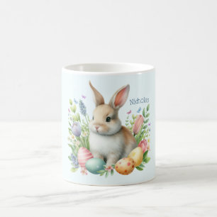 Osterhase personalisiert, Aquarell Kaffeetasse